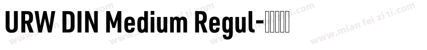 URW DIN Medium Regul字体转换